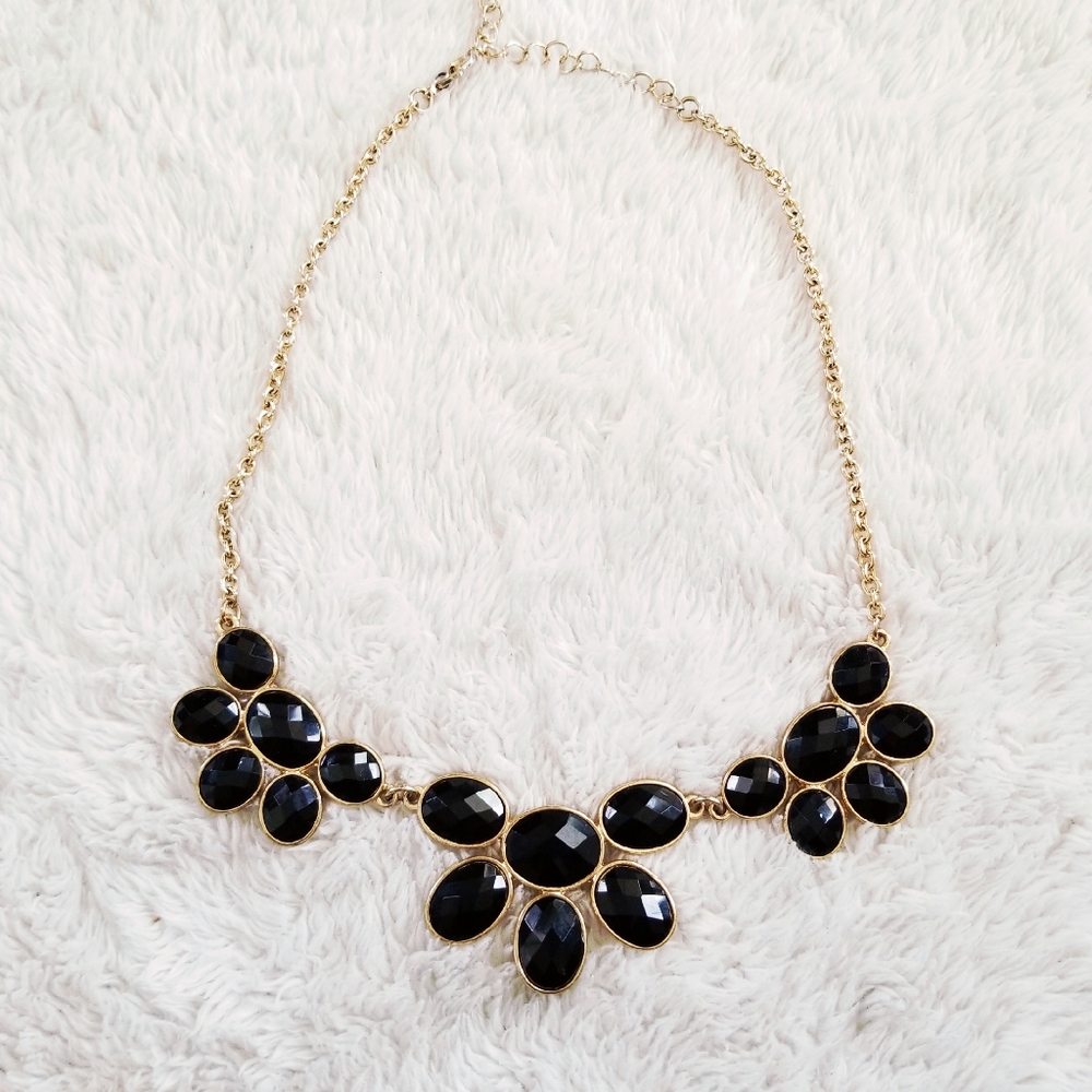 Black and gold statement necklace